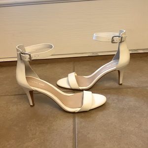 Gianni Bini white heels. WORN ONCE! Size: 9